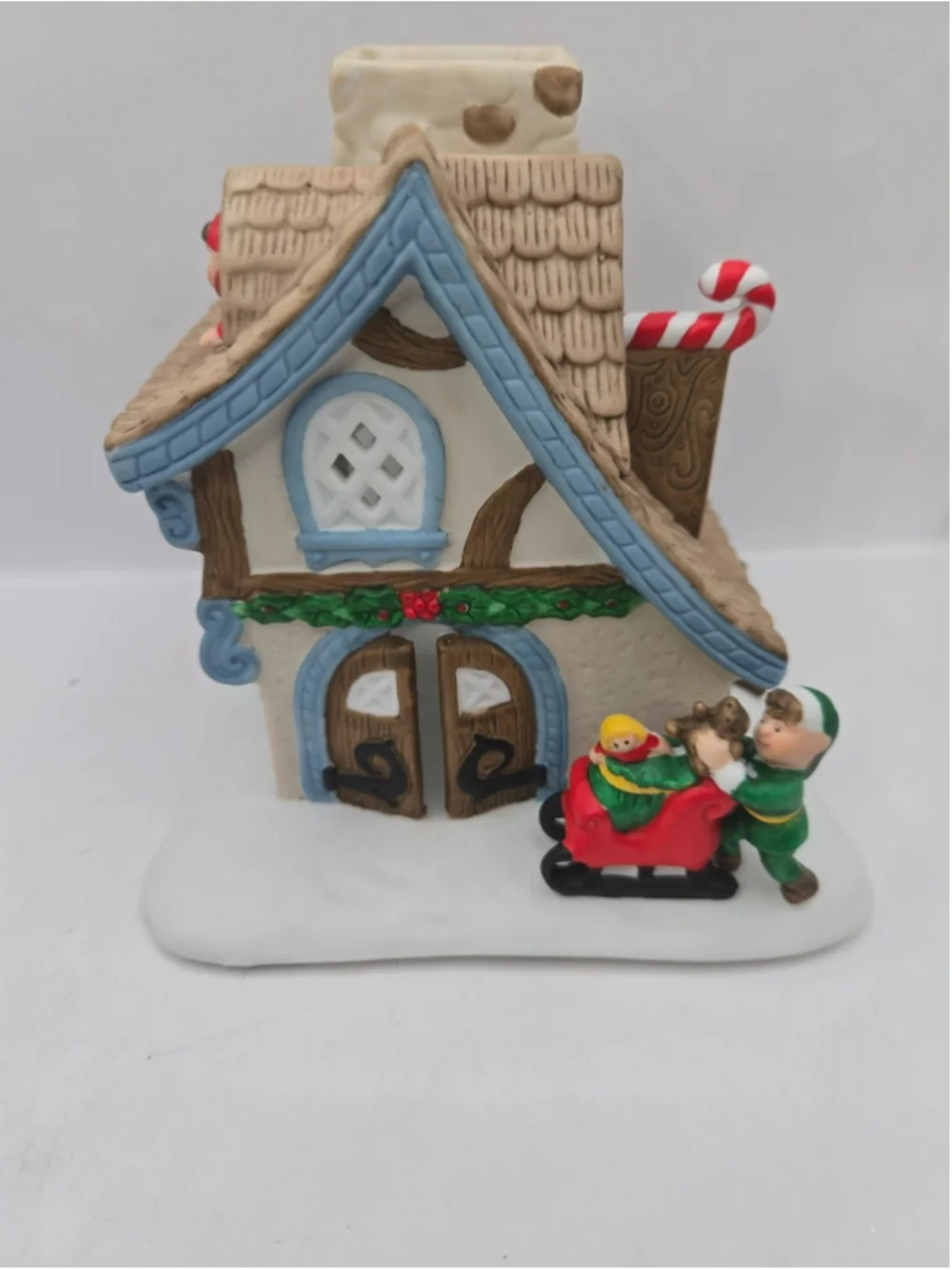 Vintage PartyLite Santas Workshop Tealight House P0269 Christmas Village w/box